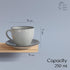 Grey Marble Cappuccino Cup Saucer Set Of 2 - The Earth Store - Cup Sets
